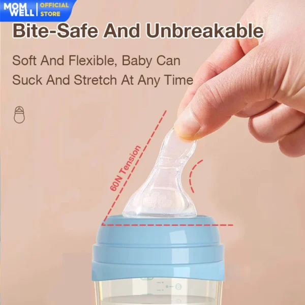 Momwell BPS06 Botol Susu bayi Tritan BPA Free Anti Bocor Botol Minum Bayi Dot Bayi Botol - Gambar 6