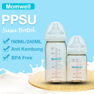Momwell Botol Susu Tritan Gen 2 160ml 240ml Wide Neck Botol Dot Bayi Soft Touch Nipple