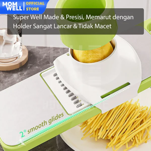 Momwell VG01 Parutan Sayur dan Buah 8 in 1 Set - Gambar 5