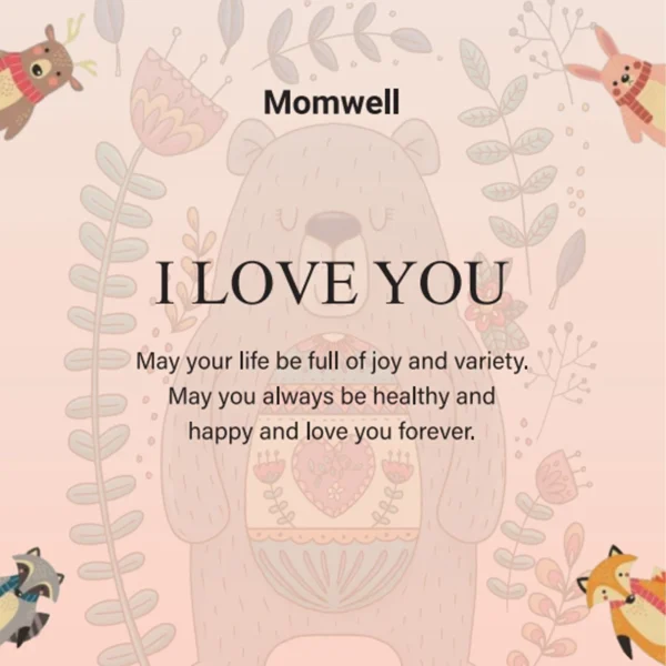 Momwell 6 in 1 Tempat Mpasi Kaca Hampers Baby Gift Set Wadah Mpasi Kado Lahiran Bayi Sendok GFB10 - Gambar 2