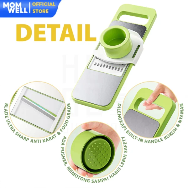 Momwell VG01 Parutan Sayur dan Buah 8 in 1 Set - Gambar 9