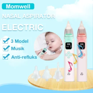 Momwell Penyedot Ingus Bayi Sedot Ingus Bayi Baby Nasal Aspirator Alat Elektrik Portabel Ulang
