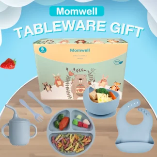 Momwell 8 in 1 Alat Makan Bayi Silikon