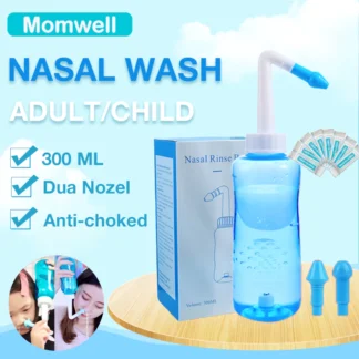 Momwell Nasal Spray Neti Pot Waterpulse Nasal Wash Cleaner Spray Nasal Irrigator Cuci 300ml