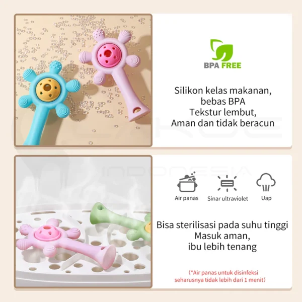 Momwell YJ01 Teether Bayi - Gambar 7