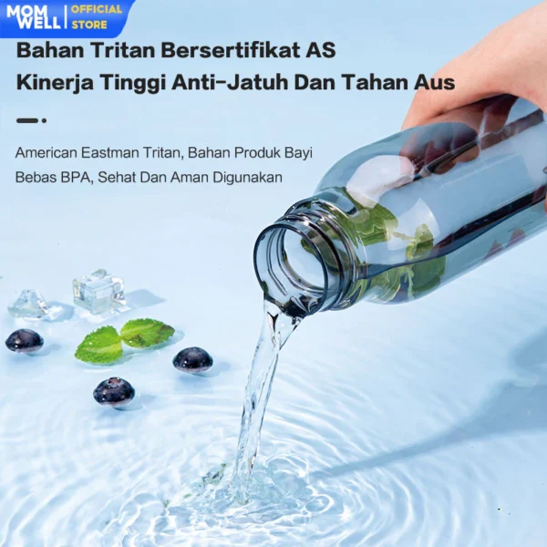 Momwell SS01 Tritan Botol Minum Olahraga 750ML - Gambar 2
