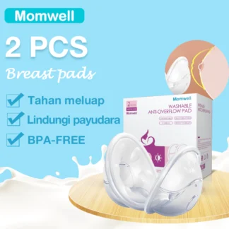 Momwell Penampung ASI Silicone 2Pcs - Breast Milk Collector Breast Pad Silicone BPA Free
