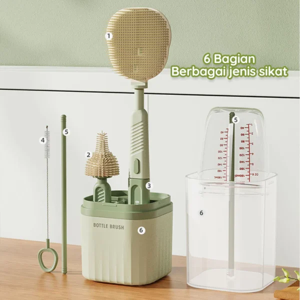 Momwell Sikat Botol Portable 6in1 - Gambar 2