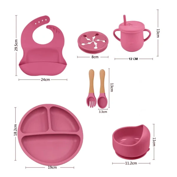 Momwell 8 in 1 Alat Makan Bayi Silikon - Gambar 7
