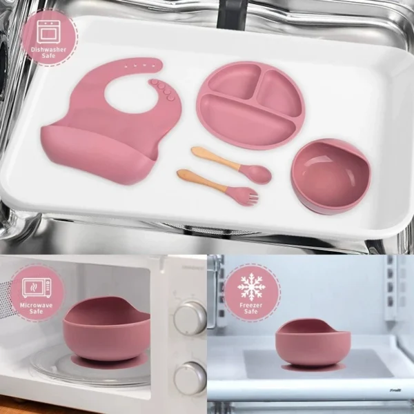 Momwell 8 in 1 Alat Makan Bayi Silikon - Gambar 4