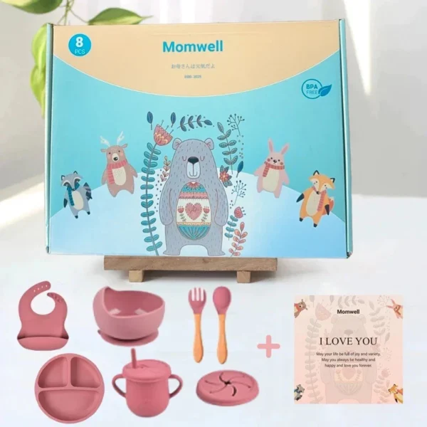 Momwell 8 in 1 Alat Makan Bayi Silikon - Gambar 2